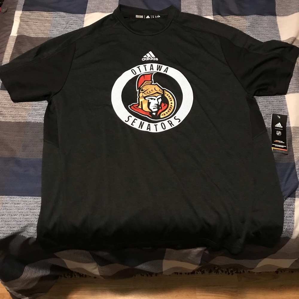 Adidas Ottawa Senators Black Men's Training T‑Shirt with Climalite - Mens XL